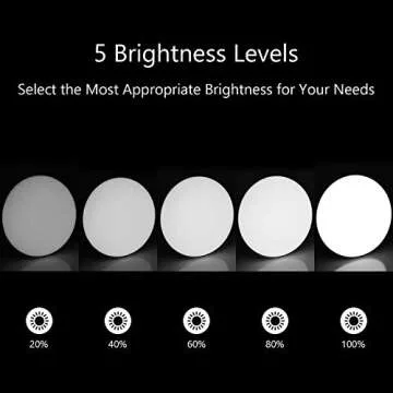 Light Therapy Lamp, UV-Free 10000 Lux Sun Lamp, Sunlight Lamp with Adjustable Brightness & Color Temperature, for a Happy Home/Office/Travelling