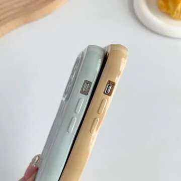 Caseative for iPhone 14 Pro Max Case,Water Ripple Pattern Curly Wave Frame Soft Compatible with iPhone Case (Pink,iPhone 14 Pro Max)