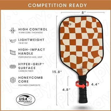 Play Paddles Aesthetic Pickleball Paddle for All Skills
