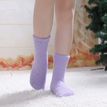 Soft Fuzzy Winter Socks for Women - 5 Pack