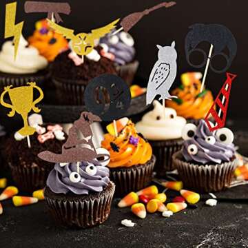 CCINEE Wizard Cupcake Toppers for Magical Parties