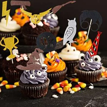 CCINEE Wizard Cupcake Toppers for Magical Parties