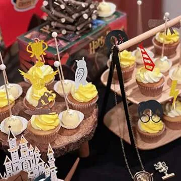 CCINEE Wizard Cupcake Toppers for Magical Parties