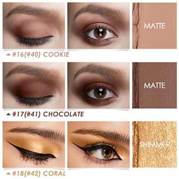 FOCALLURE 3PCS Cream Matte and Shimmer Eye Brightener Stick,Light to Dark Orange Eyeshadow Pencil,Long Lasting Eye Shadow Highlighter Stick Makeup,Gold Rush