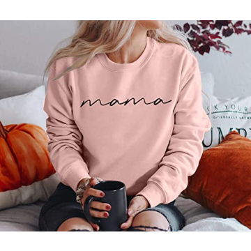 ASTANFY Mama Shirt Women Printed Casual Tee