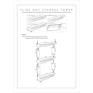 Modern Home Narrow Sliding Storage Organizer Rack
