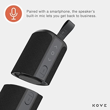 KOVE Commuter 2 Portable Bluetooth Speaker HD Sound Deep Bass