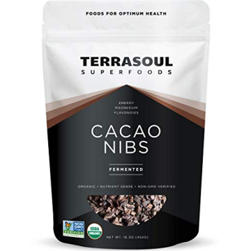 Terrasoul Superfoods Raw Organic Cacao Nibs, 16 Oz - Pure Superfood Delicacy