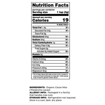 Terrasoul Superfoods Raw Organic Cacao Nibs - Pure Superfood Crunch