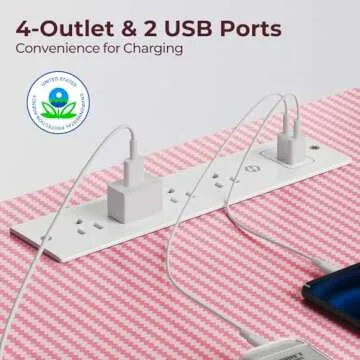 SEVEN WARRIOR Gaming Desk 50.4” with LED Light & Power Outlets, L-Shaped Gaming Desk Carbon Fiber Surface with Monitor Stand, Ergonomic Gamer Table with Headphone Hook, Pink