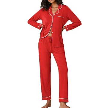 Ekouaer Women's Ultra-Soft Long Sleeve Pajama Set - Cozy & Stylish Sleepwear
