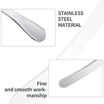 2Pcs Mini Metal Cosmetic Spatulas, Makeup Spatulas, Skincare Spatula, Cream Spatula, Beauty Accessories for Mixing and Sampling Plant Masks, Skin Care Creams, Eye Cream, Essences(Style 3)