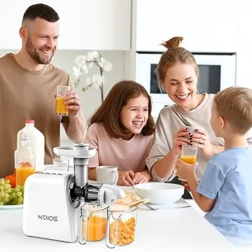 KOIOS Upgraded Cold Press Juicer - Simple & Powerful Design