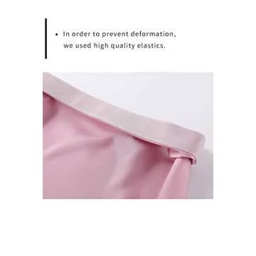 Verreisen Women's Elegant Midi Satin Skirt for Work Women Causal Elastic High Waist (Pink, Large)