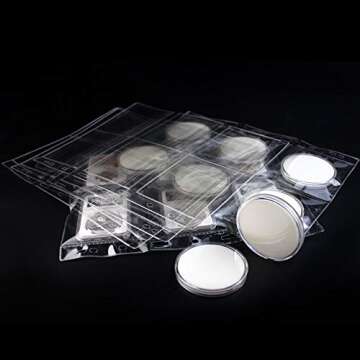 6 Pocket Coin Pages, 10 Sheets Plastic Coin Holders Stamp Collector Supplies for Coin Stamp Currency Collection
