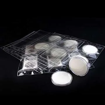 6 Pocket Coin Pages, 10 Sheets Plastic Coin Holders Stamp Collector Supplies for Coin Stamp Currency Collection