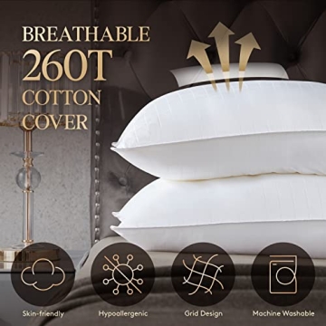 Lifewit Queen Size Cooling Pillows Set of 2 for All Sleepers