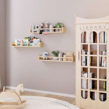 Fixwal Nursery Book Shelves: Versatile Floating Storage for Kids Room