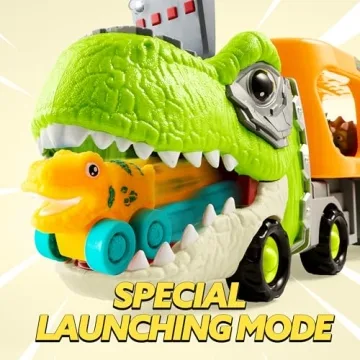 JOYIN Dinosaur Truck Toys for Kids Age 3-5 with Music & Lights