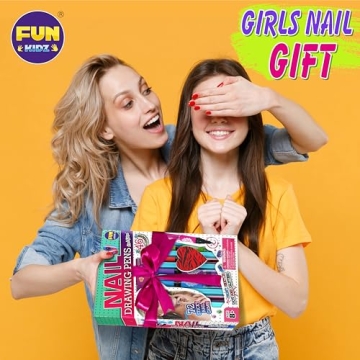 FunKidz Nail Art Set for Kids, Easy-to-Use Nail Polish Pens