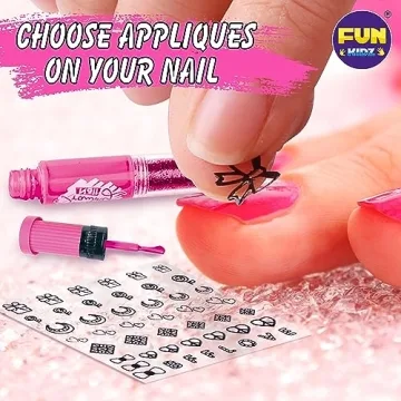 FunKidz Nail Art Set for Kids, Easy-to-Use Nail Polish Pens