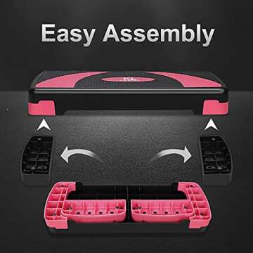 KL KLB Sport Adjustable Exercise Workout Aerobic Stepper Step Platform Trainer