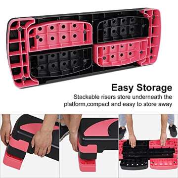 KL KLB Sport Adjustable Exercise Workout Aerobic Stepper Step Platform Trainer