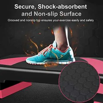 KL KLB Sport Adjustable Exercise Workout Aerobic Stepper Step Platform Trainer