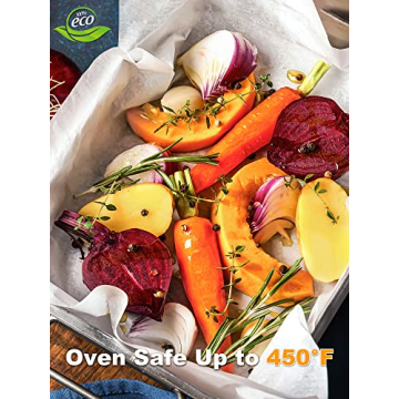 SMARTAKE 200 Pcs Non-Stick Parchment Baking Sheets