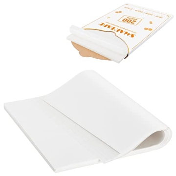 SMARTAKE 200 Pcs Non-Stick Parchment Baking Sheets
