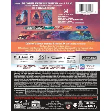 Godzilla/Kong Monsterverse Collector's 5-Film 4K UHD Edition