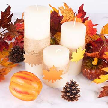 Whaline 150 Pcs Fall Gift Tags with Jute Twine