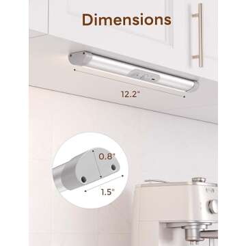 Joyzy Rechargeable Motion Sensor Closet Light with Eye Protection - 2 Pack of 30cm Under Cabinet LED...