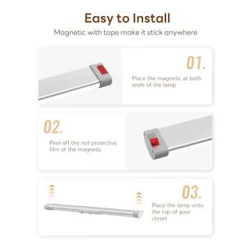 Joyzy Motion Sensor Closet Light - Rechargeable & Eye-Protecting