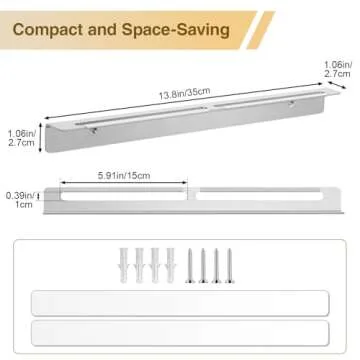 songsoso Sunglasses Organizer Wall-Mounted 2 Pack：Silver Aluminum Eyeglasses Holder - Sunglasses Rack for Wall, Home Decor - Sunglasses Wall Storage for displaying Multiple Pairs of Eyeglasses