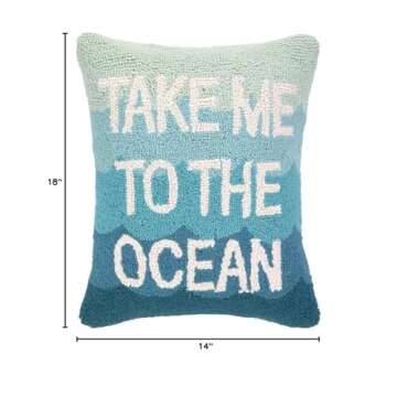 Peking Handicraft Take Me to The Ocean Hook Pillow, 14 by 18-Inch