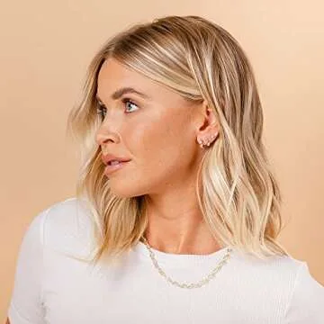 PAVOI 14K Gold Plated Huggie Earrings for Women