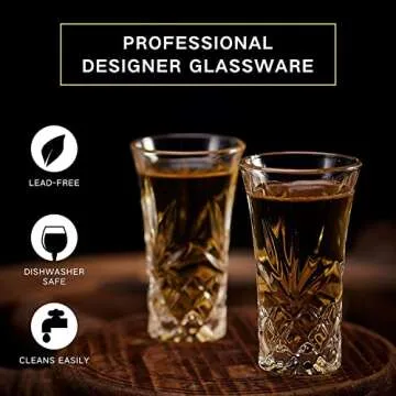JAIEF Heavy Base Shot Glasses Elegant Drinkware Set 12