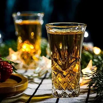 JAIEF Heavy Base Shot Glasses Elegant Drinkware Set 12