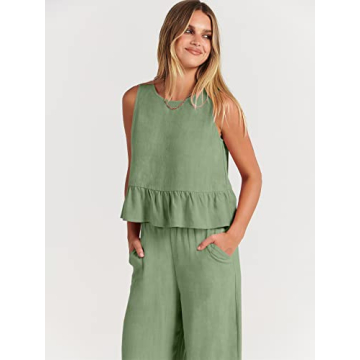 ANRABESS Women's Summer Chic 2 Piece Outfit Set