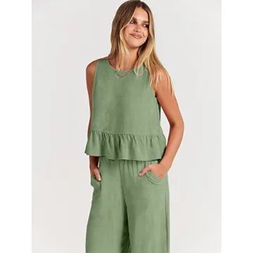 ANRABESS Women's Summer Chic 2 Piece Outfit Set