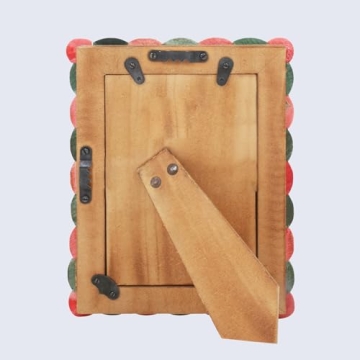 Handicrafts Home 4x6 Handmade Photo Frame in Green & Red