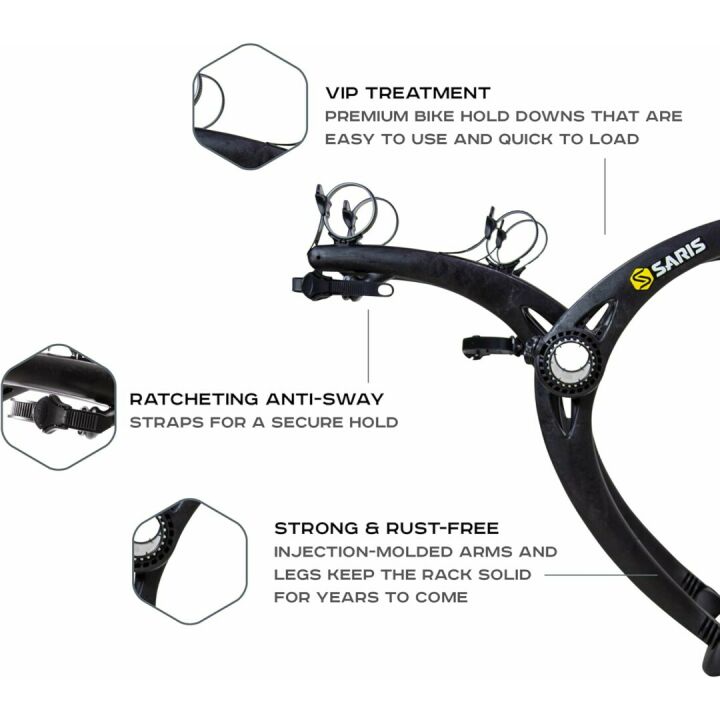 Saris Bones Car Trunk Bicycle Rack for 2 Bikes