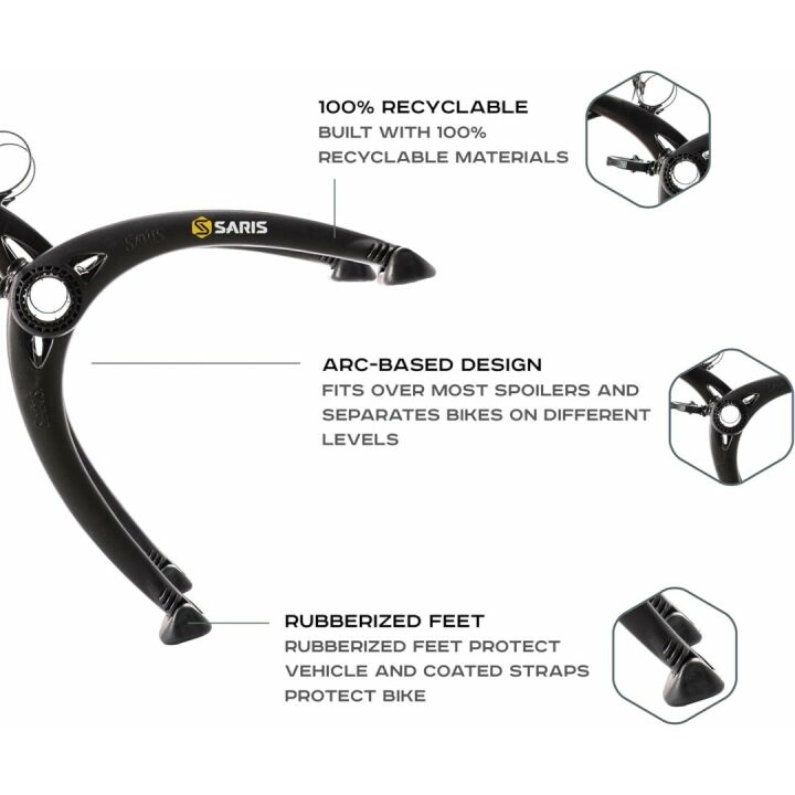 Saris Bones Car Trunk Bicycle Rack for 2 Bikes