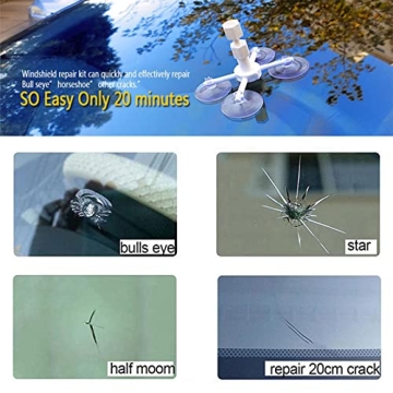 FORLUCIX Windshield Repair Kit Quick Fix Chips Cracks