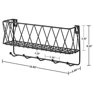 OROPY Stylish Entryway Mail Holder with Key Hooks