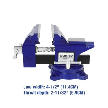 WORKPRO 4-1/2" Bench Vise for Workbench and Home