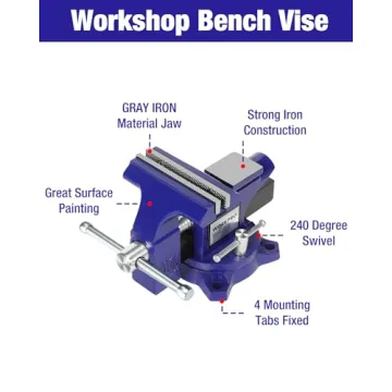 WORKPRO 4-1/2" Bench Vise for Workbench and Home