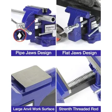 WORKPRO 4-1/2" Bench Vise for Workbench and Home