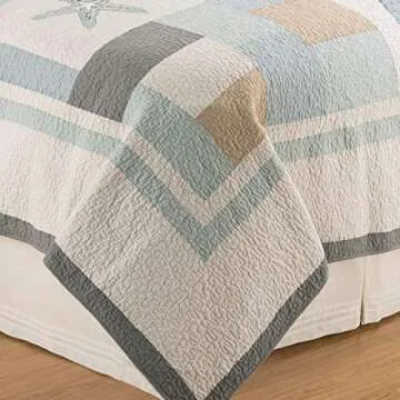 C&F Driftwood Shores 3 Piece Bed Quilt Set for All Ages